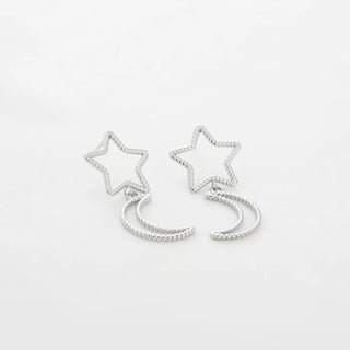 Koop silver Michelle Bijoux Ear Studs Moon Star Edited