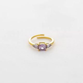 Koop paars Michelle Bijoux Ring (Sieraad) Ronde Stenen (One Size)