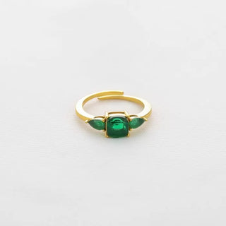 Kaufen grun Michelle Bijoux Ring (Schmuck) Quadratischer Stein (Einheitsgröße)