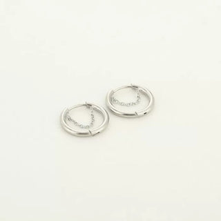 Koop silver Michelle Bijoux Earrings Necklace round small