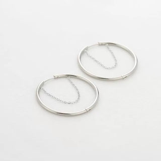 Koop silver Michelle Bijoux Earrings Necklace round large