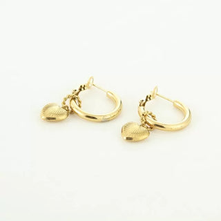 Koop gold Bijoutheek Earrings charms hearts shine