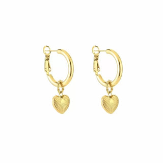 Koop gold Bijoutheek Earrings Heart Sun