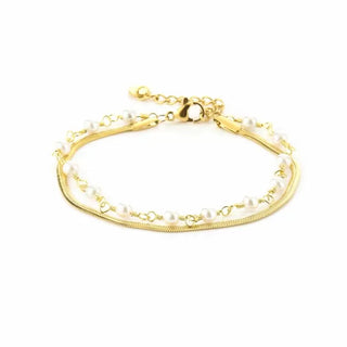 Bijoutheek Bracelet (Jewelry) Smooth and Pearls