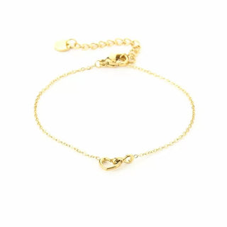 Koop gold Bijoutheek Bracelet (Jewelry) open heart infinity