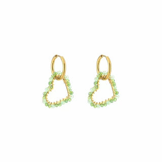 Koop green Bijoutheek Earrings Colored Hearts