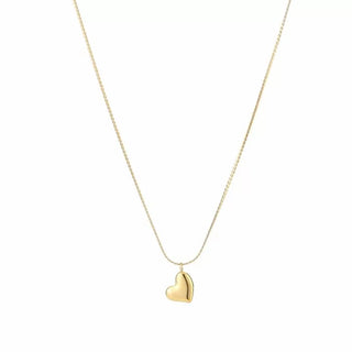 Koop gold Bijoutheek Necklace snake convex heart