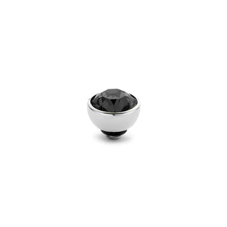 Koop anthracite Melano Twisted Meddy CZ Stone Silver (4MM)
