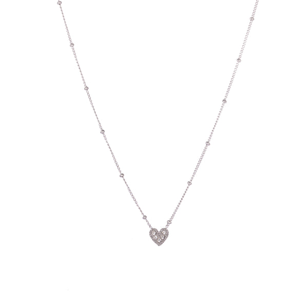 Go Dutch Label Necklace Crystal heart