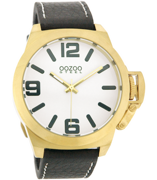Oozoo Steel Watch brown/white - OS009 (46mm)