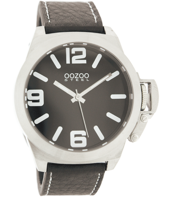 Oozoo Steel Horloge zwart-OS012 (46mm)