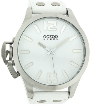 Oozoo Steel Horloge wit-OS049 (51mm)