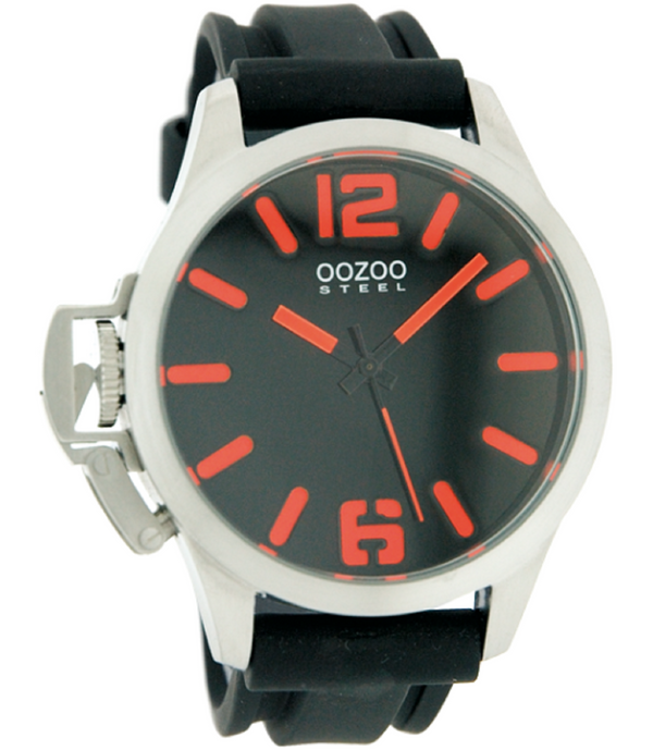 Oozoo Steel Horloge zwart-OS054 (46mm)