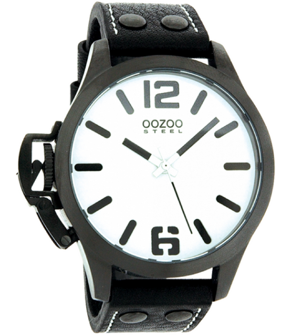 Oozoo Steel Horloge zwart-OS060 (46mm)