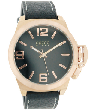 Oozoo Steel Watch schwarz-OS106 (46mm)