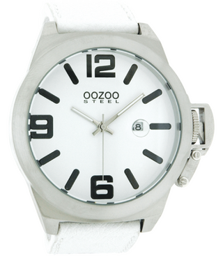Oozoo Steel Horloge wit-OS113 (51mm)