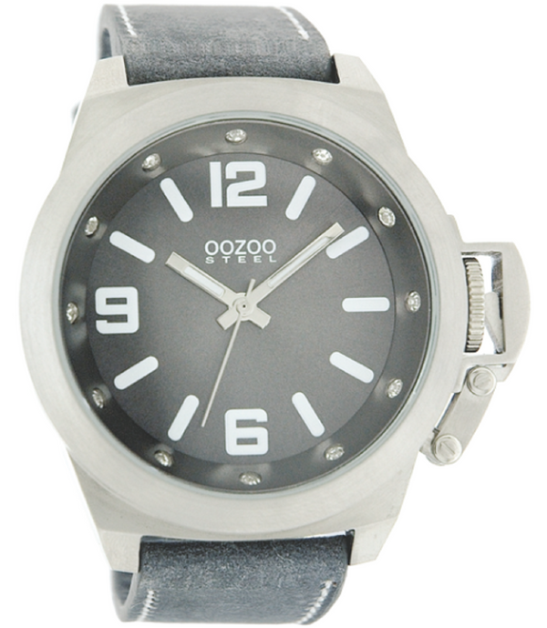 Oozoo Steel Horloge grijs-OS131 (51mm)