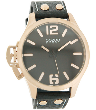 Oozoo Steel Horloge bruin-OS252 (46mm)