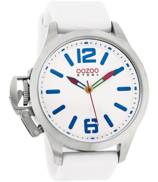 Oozoo Steel Horloge wit-OS264 (46mm)