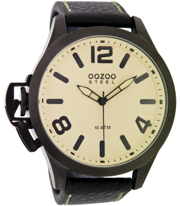 Oozoo Steel Horloge zwart-OS341 (51mm)
