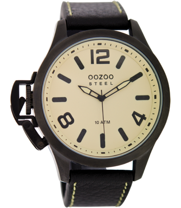Oozoo Steel Horloge zwart-OS342 (46mm)