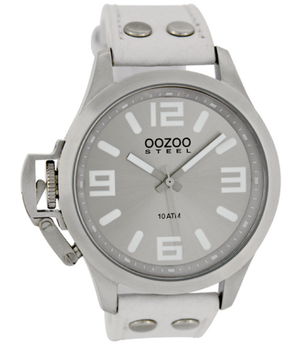 Oozoo Steel Horloge grijs-OS350 (46mm)