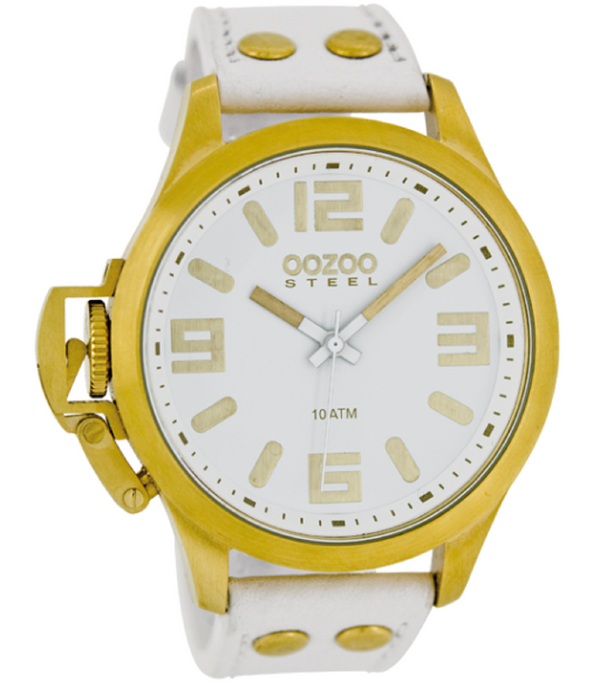 Oozoo Steel Horloge wit-OS352 (46mm)
