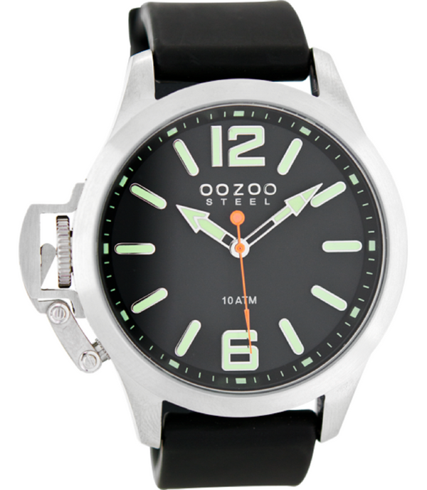 Oozoo Steel Horloge zwart-OS401 (46mm)