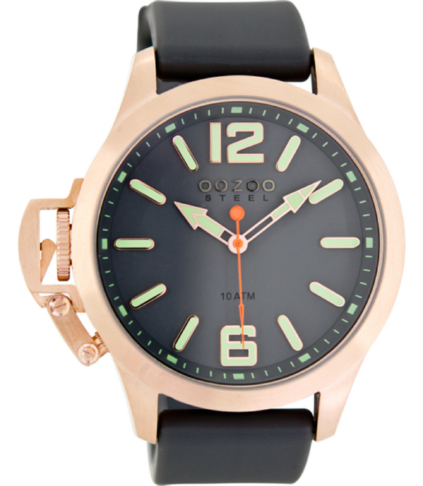 Oozoo Steel Horloge zwart-OS403 (46mm)