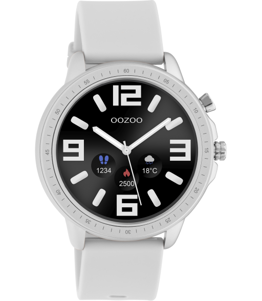 OOZOO Smartwatches - unisex - White Display Smartwatch - Stonegrey Q00311 (45MM)
