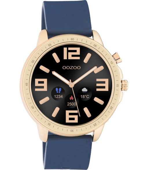 OOZOO Smartwatches – Unisex – Smartwatch mit blauem Display – Blau Q00326 (45 mm)