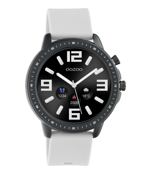 OOZOO Smartwatches – Unisex – Smartwatch mit weißem Display – Weiß Q00328 (45 mm)