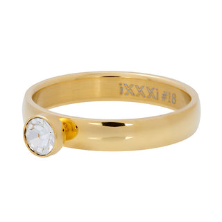Koop gold iXXXi infill ring 1 Zirconia Shiny Stone Crystal (4MM)