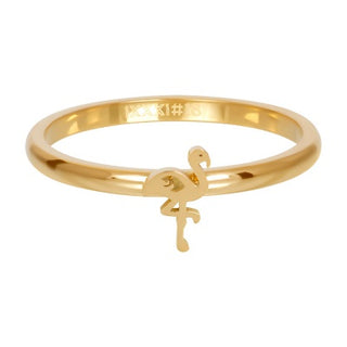 Koop gold iXXXi infill ring Symbols Flamingo (2MM)