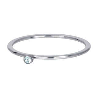 Koop silver iXXXi fill ring Green 1 Stone Crystal (1MM)