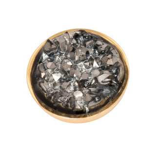 Koop gold iXXXi infill ring Top Part-Drusy Dark gray (7MM)