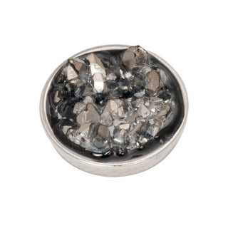 Koop silver iXXXi infill ring Top Part-Drusy Dark gray (7MM)