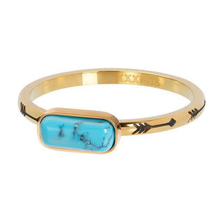 Koop gold iXXXi infill ring Festival Turquoise (2MM)