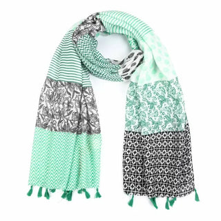 Kaufen grun Bijoutheek Schal (Mode) Verschiedene Muster (90 x 180 cm)