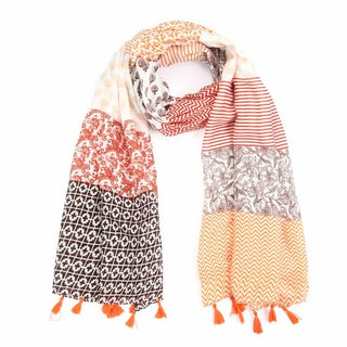 Koop orange Bijoutheek Scarf (Fashion) Different Patterns (90 x 180cm)