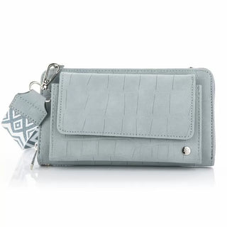 Koop blue Bijoutheek Wallet Large Croco With Strap