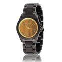 HOT&TOT | Centauri houten Horloge | 42MM | Ebbenhout en Zebranohout