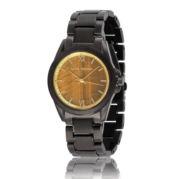 HOT&TOT | Centauri wooden Watch | 42MM | Ebony and Zebrano wood