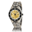 HOT&TOT | Carbon Gold houten Horloge | 44MM | Ebbenhout en Zebranohout