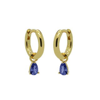Koop blue Karma Earrings hanging drop gold