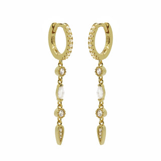 Koop gold Karma Earrings Zirconia Row
