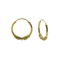 Bijoutheek Bali hoop Earrings Gold (10-12mm)