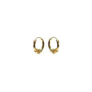Karma Bali hoop earrings gold (10MM)