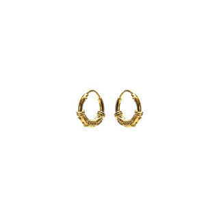 Karma Bali hoop earrings Gold (10MM)
