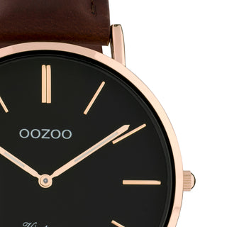 Oozoo Vintage Uhr-C9834 braun/schwarz (40mm)